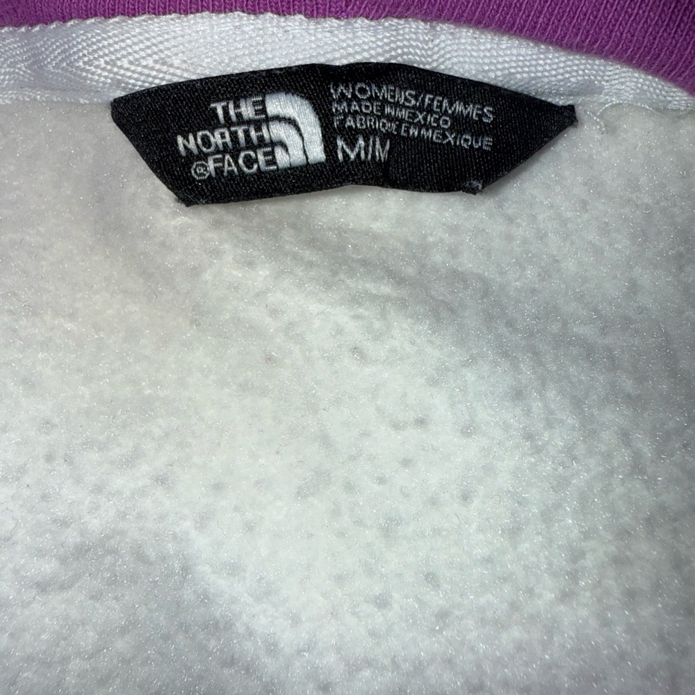 The North Face Women's White and Purple Hoodie sweatshirt sz Medium - Picture 10 of 12